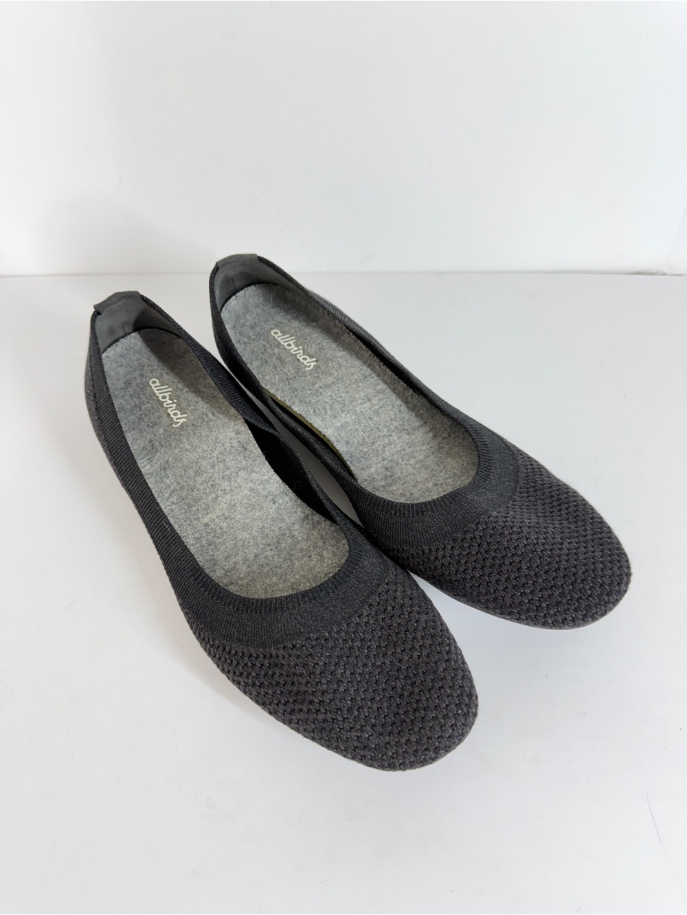 Allbirds Womens Tree Breezer Ballet Flats Charcoal Black Size 10.5 Travel Casual
